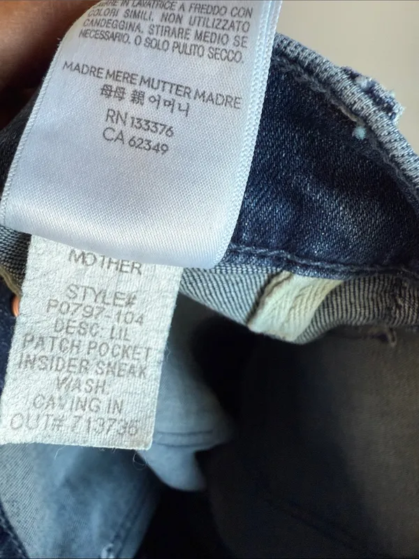 MOTHER THE PATCH POCKET INSIDER SNEAK CAVING IN Blue Size 24 - Image 11