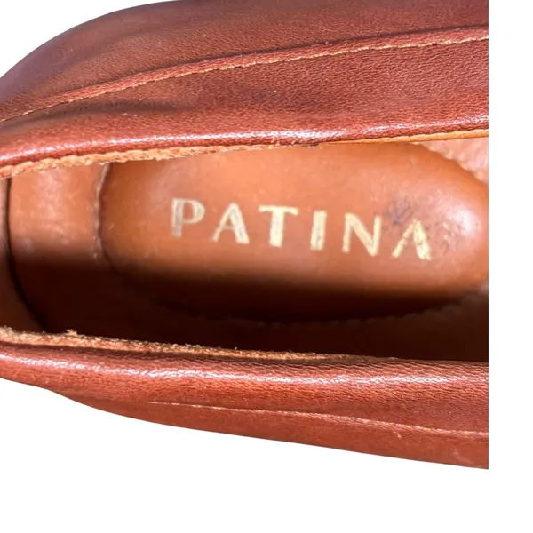 Patina Portland Leather Brown Slip On Loafers Handmade Mexico Womens 9 Classic - Image 7