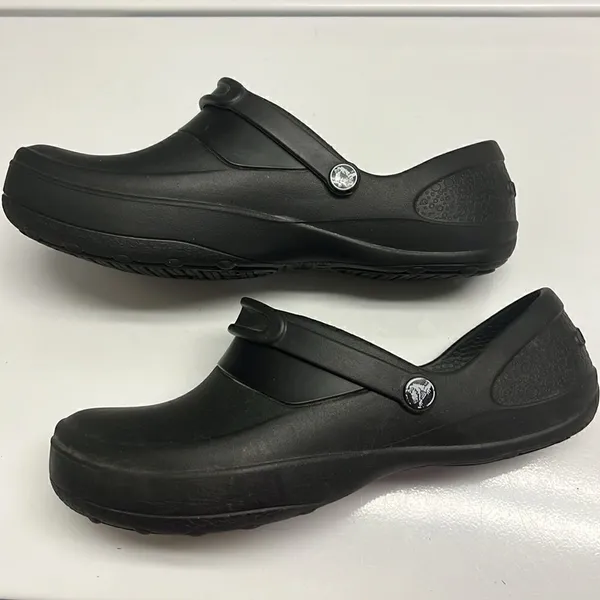 Crocs Black Mercy Slip On Slip Resistant Chef/Medical Work Shoes Women's Size 11 - Image 11