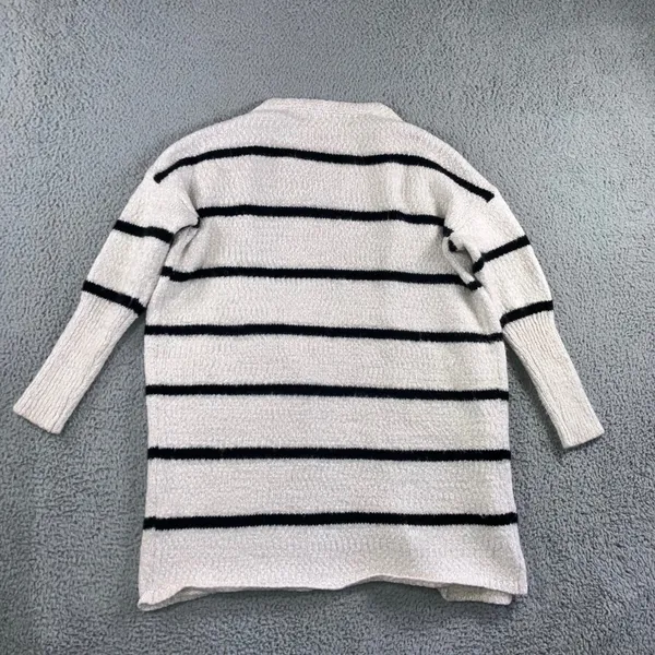 HYFVE Open Front‎ Long Cardigan Sweater Women Large Striped Knit Casual Cozy - Image 3