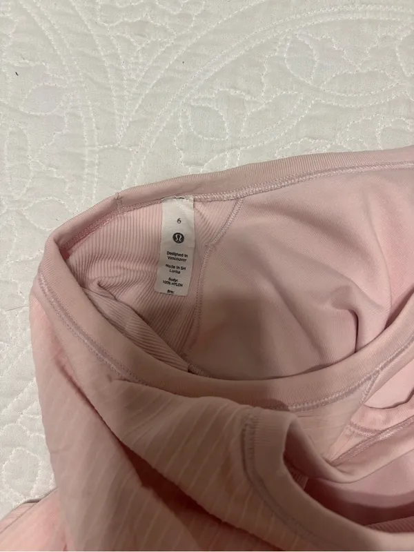 lululemon athletica Light Pink Ribbed Racerback Tank Top - Image 3