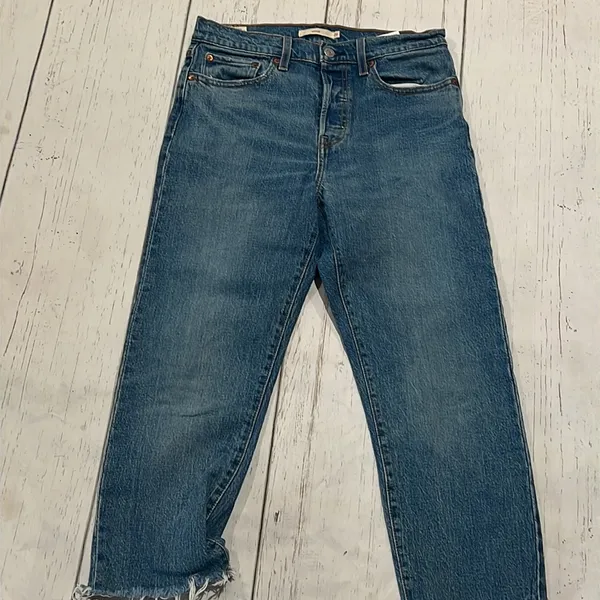 Levi’s Strauss wedgie blue cropped jeans - Image 2