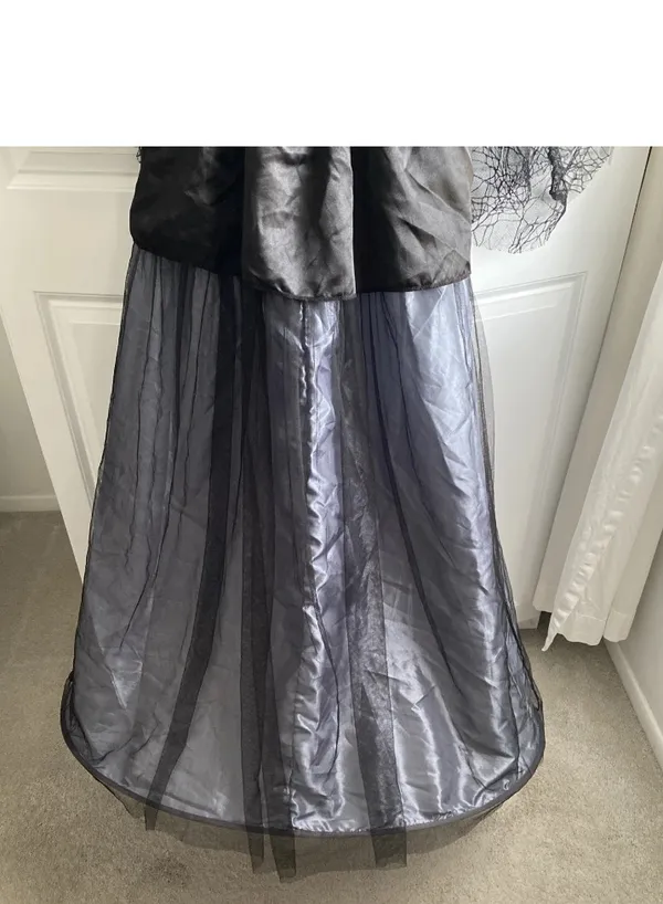 Gothic Whimsigoth Vampire Bride Witch Hooped Gown Dress Jrs. Large 12-14 - Image 9