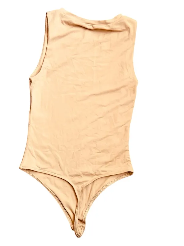Aritzia Babaton Muscle Tank Bodysuit in Beige Tan | Small - Image 2