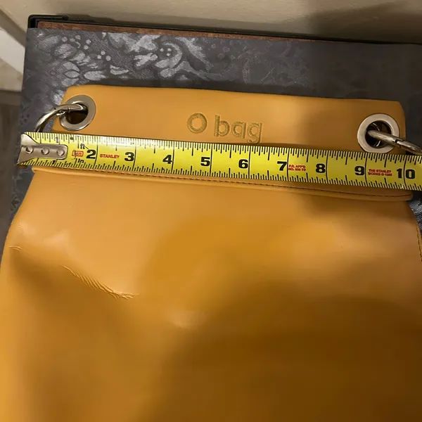 Yellow O Bag with Silver tone Hardware - Image 8