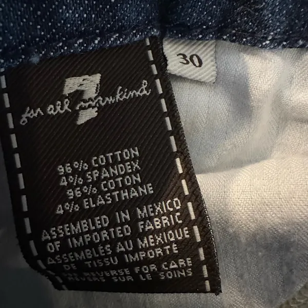 7 For All Mankind Jeans “A” Pocket Size 30 x 32 Stretch Flare Bootcut - Image 11