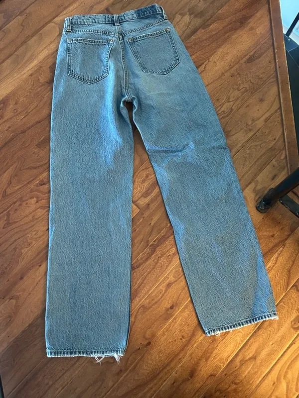 Abercrombie & Fitch The Loose High Rise Blue Denim Jeans Size 24 - Image 8