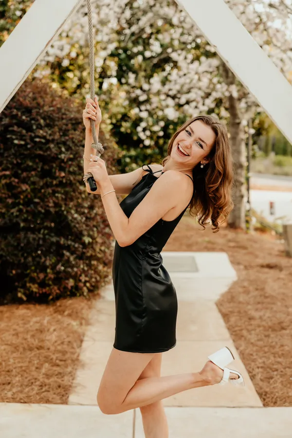 Cheeky Peach Black Dress - Image 2