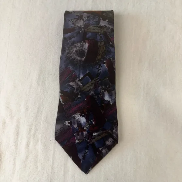 J.Garcia Men's Silk Vintage Tie Multicolor Art Necktie USA Made Classic - Image 5