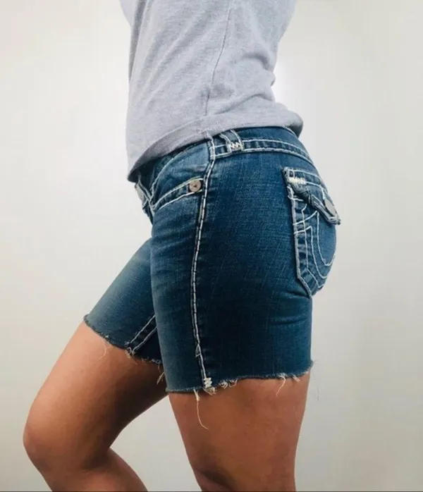 True Religion Billy Super T raw hem Shorts - Image 11