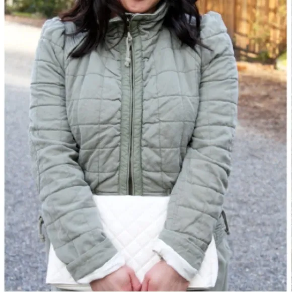 Aritzia Wilfred Marquis Black Quilted Coat Jacket w/ Adjustable Cinched Waist - Image 9