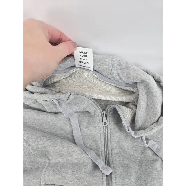 OFFLINE by Aerie Hoodie Womens XXS Full‎ Zip Heather Gray French Terry EXCELLENT - Image 5