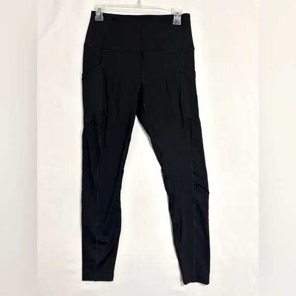 Hypertek High Waisted Pocket Leggings Black Athletic‎ Yoga Workout Gym Medium - Image 3
