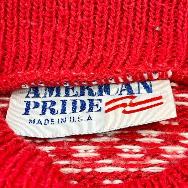 Vintage Fair Isle Sweater Womens M/L Hearts Stars Flowers Indie Nordic Cabin USA - Image 11