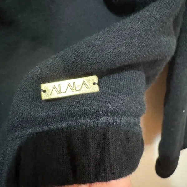 Alala Off Duty Cropped Hoodie Sz‎ Small Black - Image 7