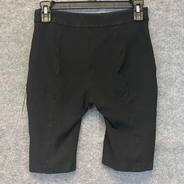 ROSETTA GETTY Bike Shorts Women's Small Black Pull On Stretch‎ Mid-Rise Slim Fit - Image 9
