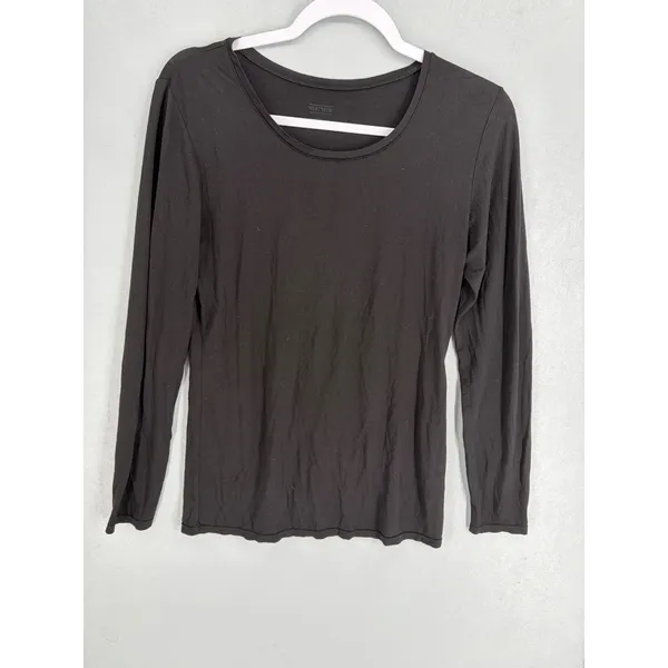 Uniqlo Womens Heattech Thermal Base Layer Long Sleeve Scoop Neck Black Large - Image 5