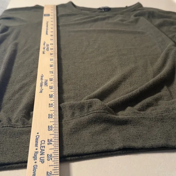 Buffalo David Bitton‎ Womens Raglan Pullover Top Olive Green Marl Size M 0258 - Image 6