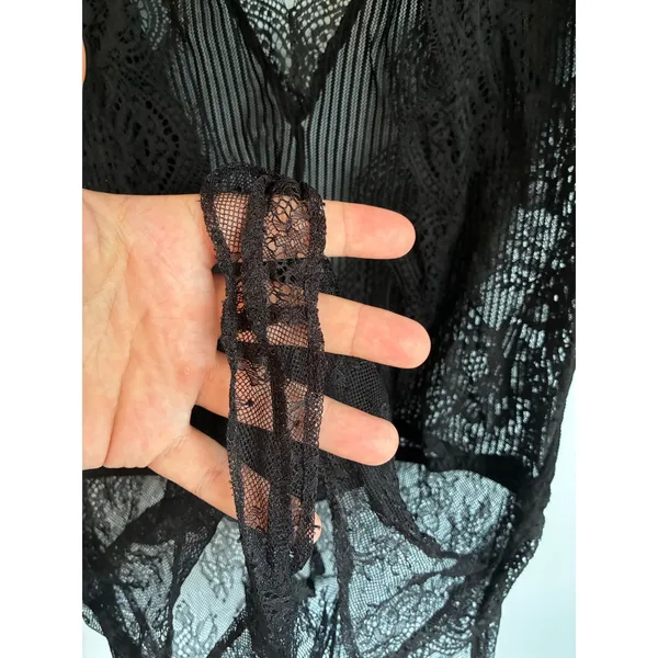 Victoria's Secret Romper Slip Lingerie Lace Black Small Whimsygoth - Image 7