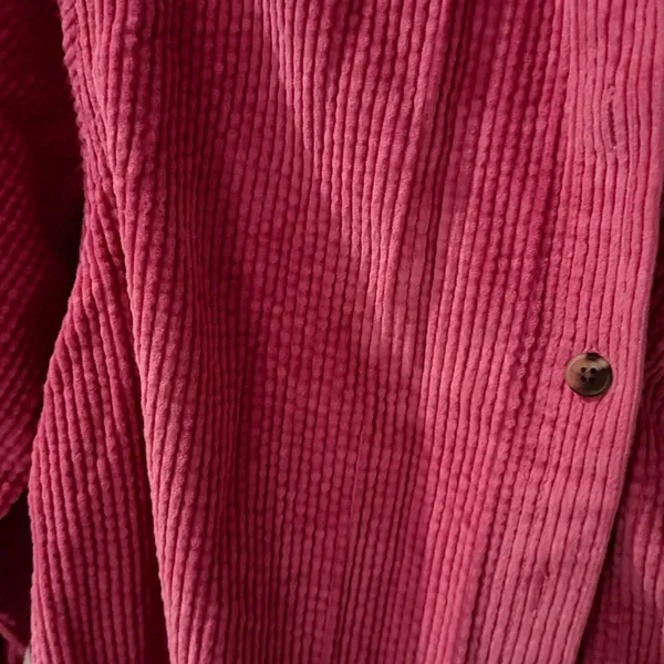 Vintage L.L. Bean Women’s Corduroy Shirt Jacket shacket in Pink/red size small - Image 4