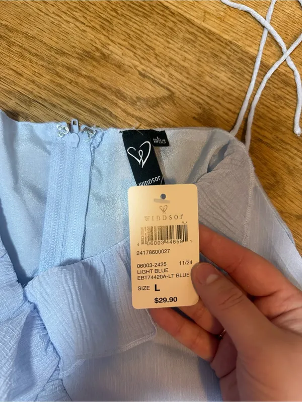 Windsor NWT Periwinkle Blue Cropped Flowy Tank Top - Image 4
