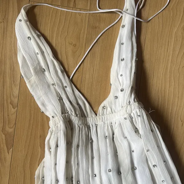Retrofete | Zadie Embellished Silk Maxi Dress - Image 4