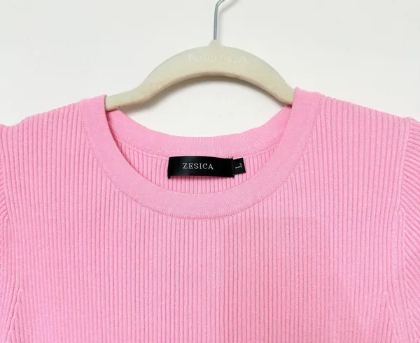 Zesica pink long sleeve knit dress - Image 3
