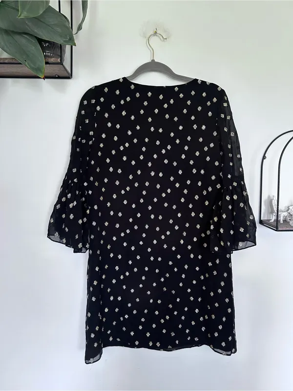 Lilly Pulitzer Carolina Tunic Mini Dress‎ Silk Metallic Size 4 - Image 2