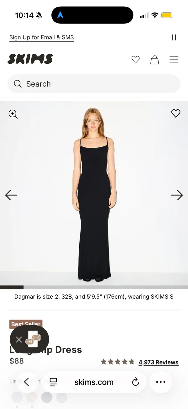 Skims Long Dress Black - Image 2