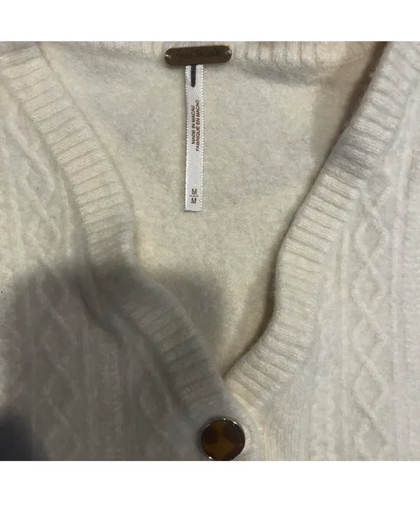 Free People Beatrice Cashmere Vest Pastel Yellow Small - Image 4