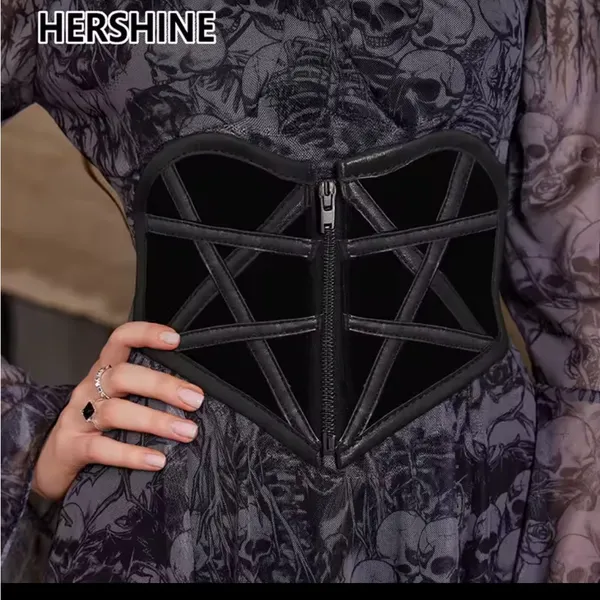 Black Gothic Corset Belt - Image 2