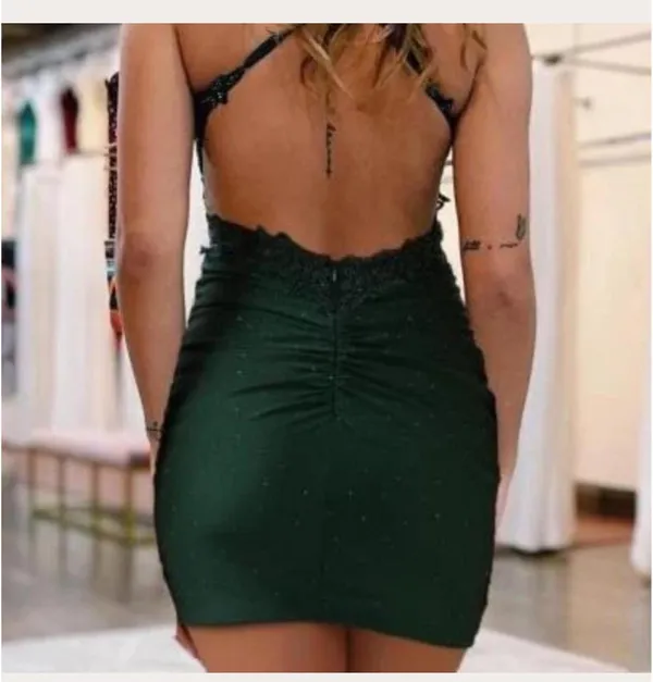 Green Homecoming dress Size 0 - Image 2