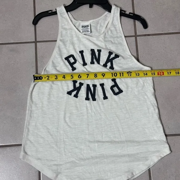 PINK Victoria’s Secret Women Beige Active‎ Tank Top Size XS. - Image 6