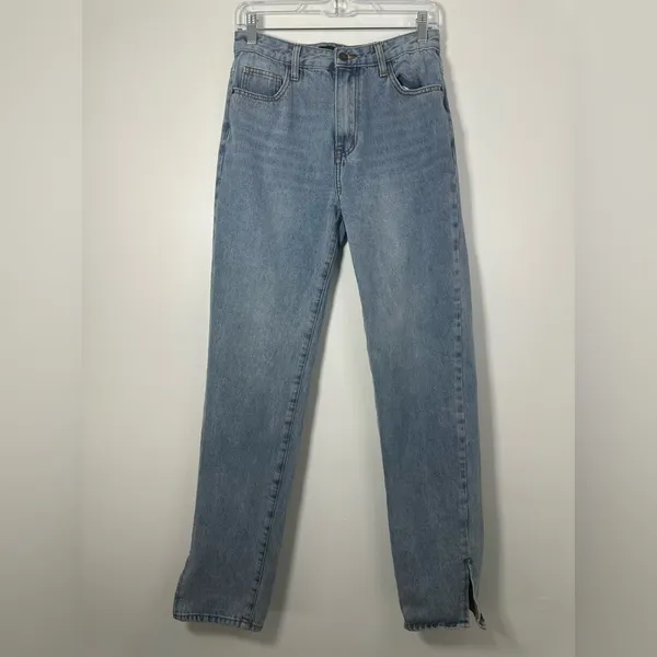 Revolve Lioness Straight Leg Split Hem Jeans Size S - Image 2