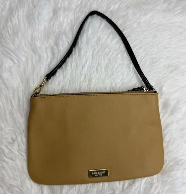 Kate Spade New York Creamy Caramel Brown Mini Purse Wristlet - Image 2