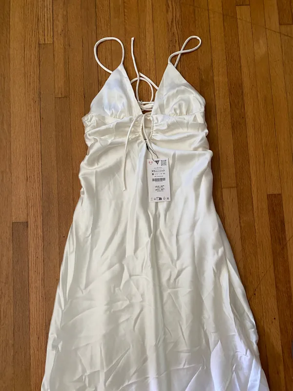 ZARA Dress Silk Maxi - Image 3