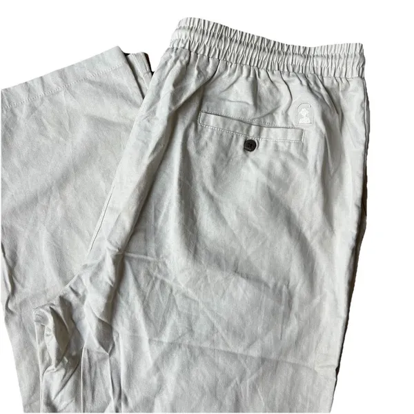 NWT Dandy Del Mar Brisa Men’s Linen Pants XXL Vintage Ivory Relaxed Fit Wide Leg - Image 2