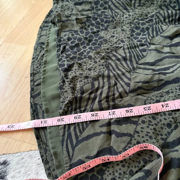 RAILS‎ Zana Olive Mixed Animal Stripe Dress Smocked Waist Size Medium - Image 10