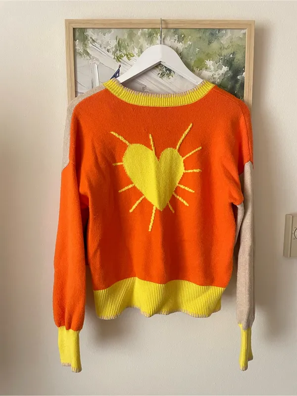Kerri Rosenthal Colorblock Sun Heart Cardigan Medium - Image 8