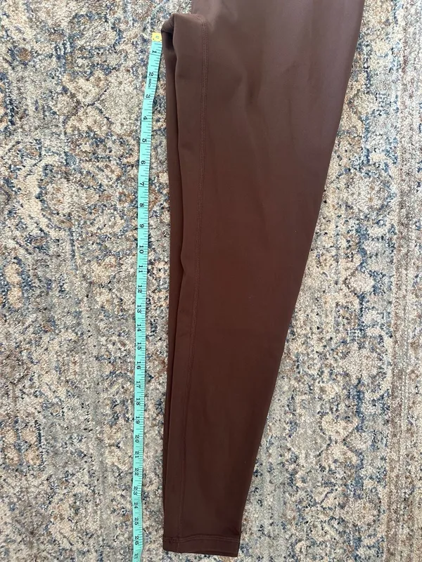 Laslulu Foldover High Waist Yoga Leggings Brown Size M - Image 6