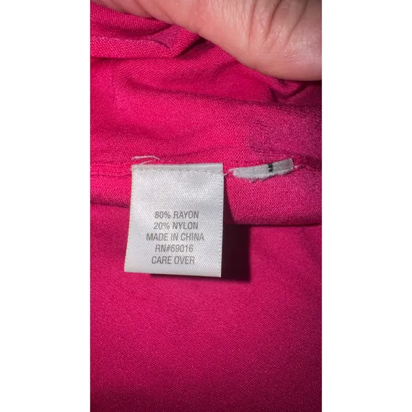 Laura Ashley Womens Hot Pink Rayon Blend Knit Sleeveless Shell Top Size Small‎ - Image 3