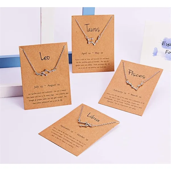 NEW Taurus 18k Gold‎ Constellation Zodiac Star ⭐️ Necklace Birthday Astrology - Image 3
