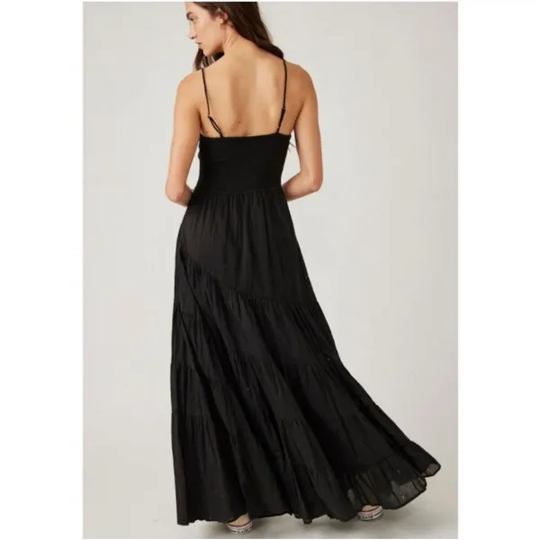 Free People Sundrenched Solid Maxi Dress in Black Size XS - Image 5