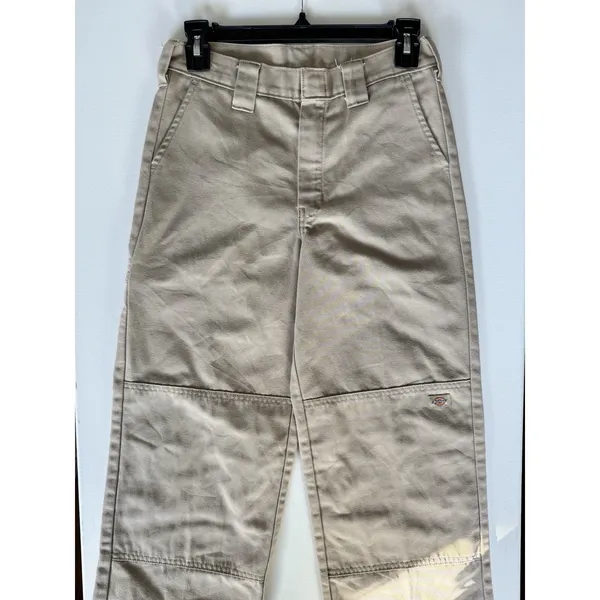 Dickies Women’s 14 Utility Work Pants Khaki Reinforced Knee Straight Leg - Image 2