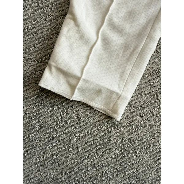 HM Womens White Pintuck Ankle Trousers Size 2 Slim Fit High Rise Dress Pants - Image 4