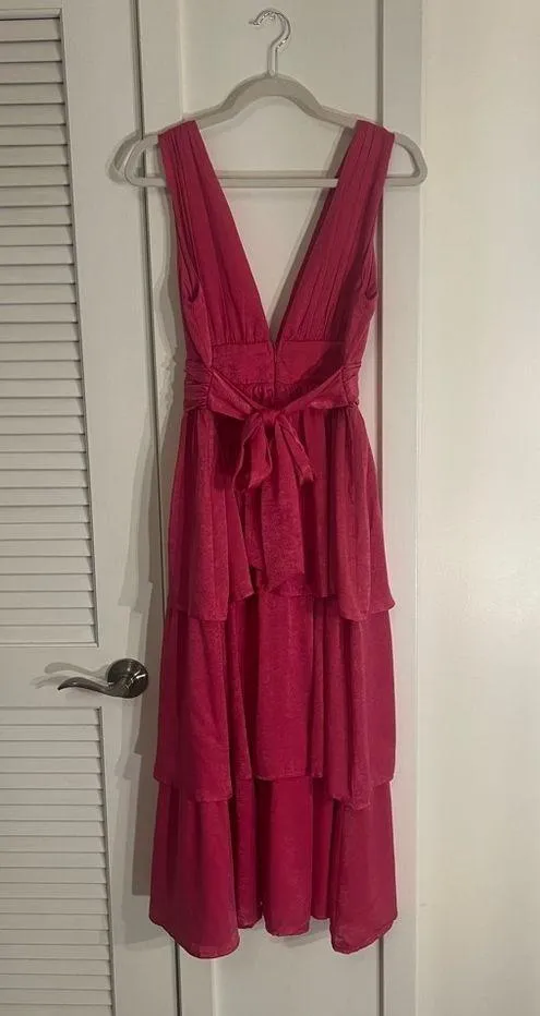 Lulu's Vibrant Pink Midi Dress - Image 3