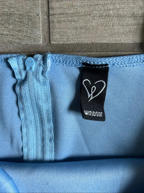 Windsor Light Blue Ruched Mini Dress - Image 3
