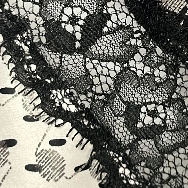 Victoria’s Secret Lace And Blk/Wht/Silver Patchwork Pattern Adjustable Cami- Med - Image 7