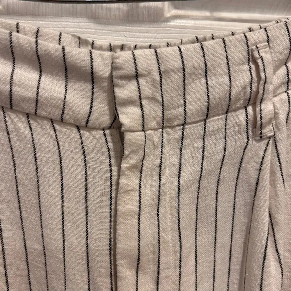 A New Day Women's Striped High Waist Pants Size‎ 10 Career Casual Linen Blend - Image 2