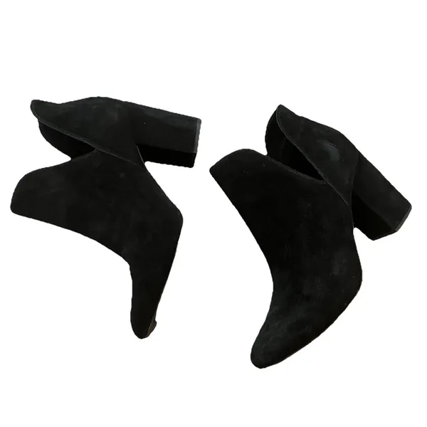 Michael Shannon Women’s Suede Ankle Boots 11 Leather Black‎ - Image 2